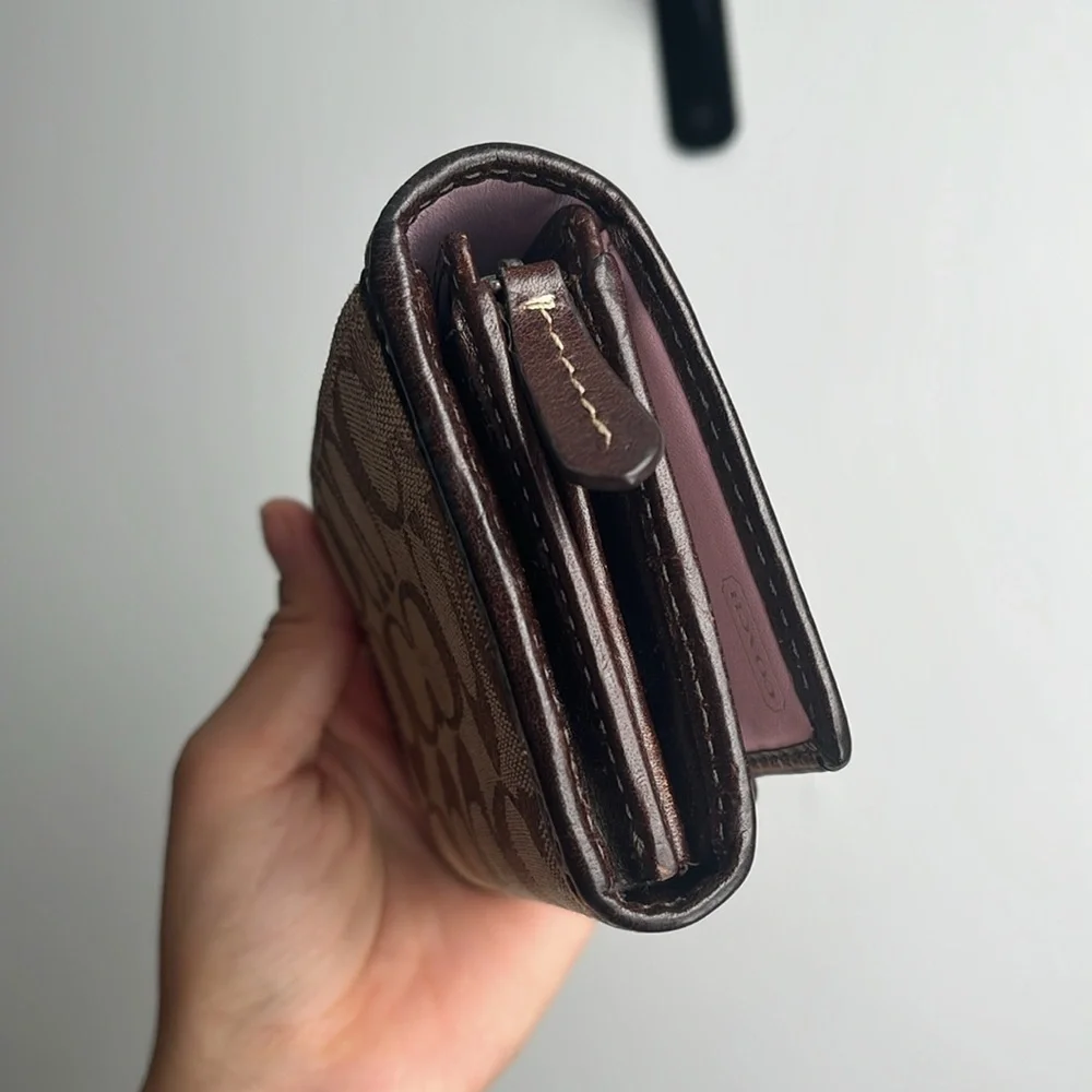 Coach Signature Brown Wallet - Picture 8 of 10